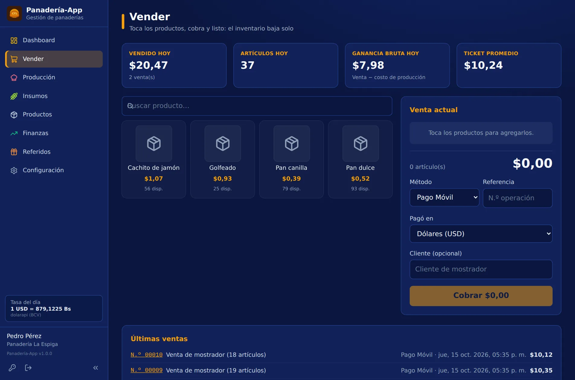 Módulo Vender
